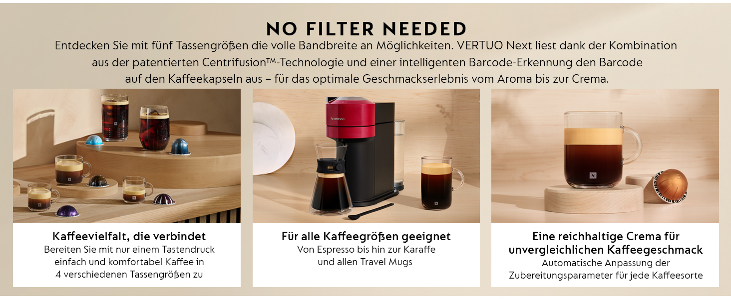 Nespresso Krups XN910B Vertuo Next: Кавомашина капсульна, 1.1л, розпізнавання капсул, 6 розмірів, сірий