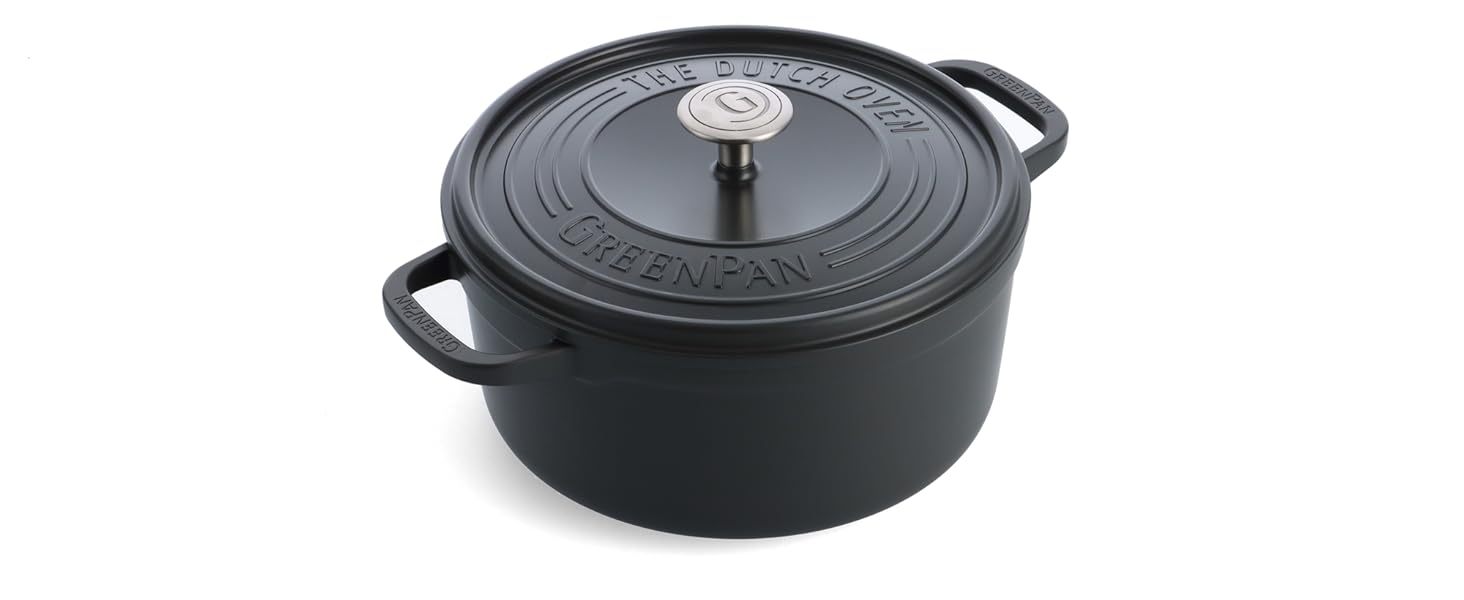 GreenPan Featherweights - Сковорода з кришкою, 22 см, 3 л, керамічне антипригарне покриття, чавун, індукція, сумісна з духовкою, червона