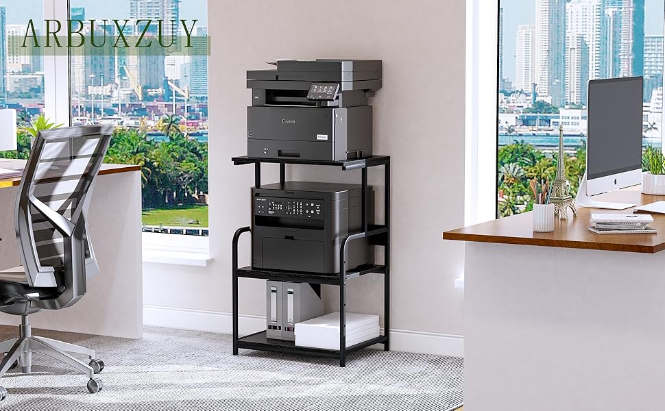 Стіл для 3D-принтера з роликами, 50x40x80 см, білий (чорний)