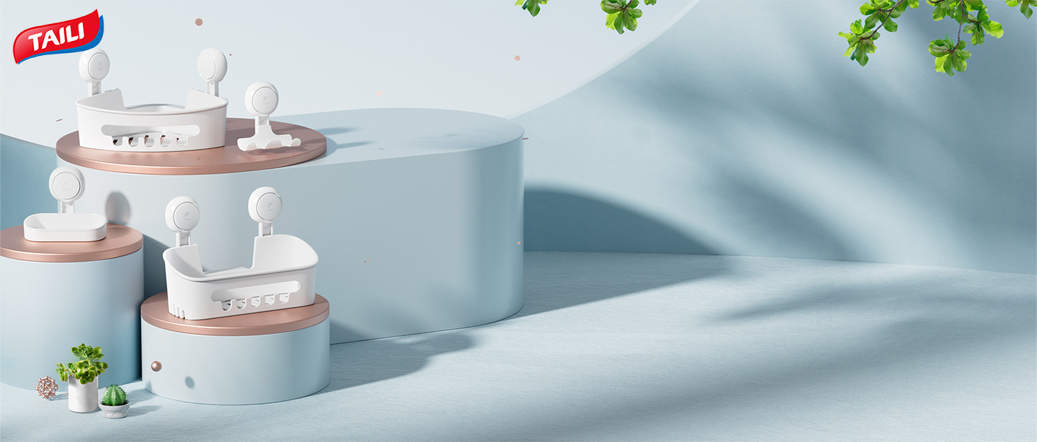 Корзина для душу TAILI з нержавіючої сталі, без свердління, чорна, 2 шт.