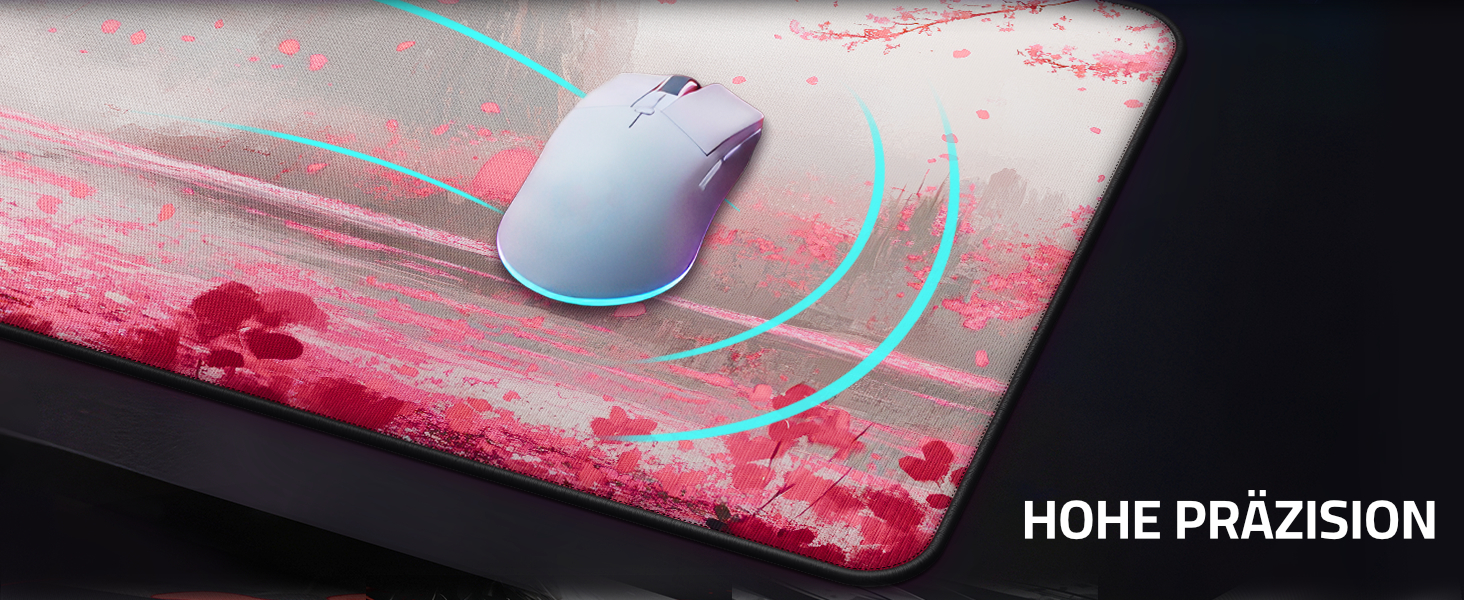 Ігровий килимок для миші XXL Gaming Anime 900x400 мм, водовідштовхуючий з прошитими краями Echo of Blossoms