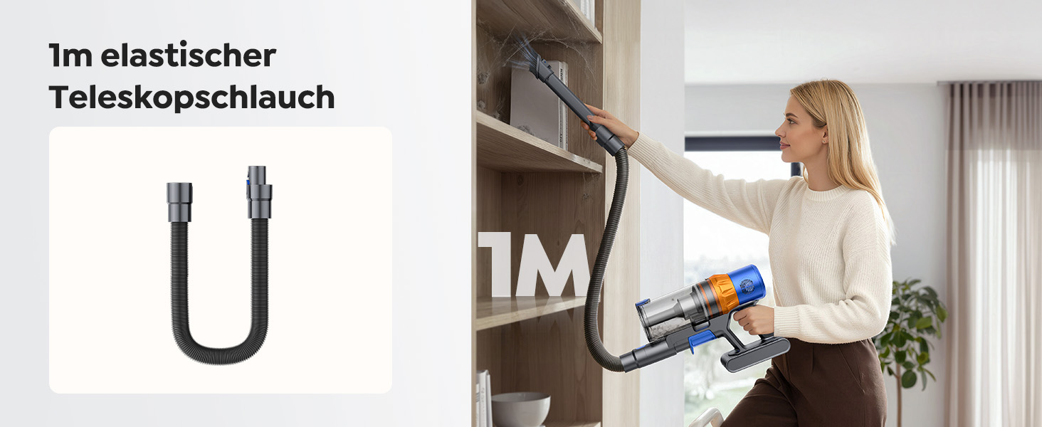 Акумуляторний пилосос SunSare бездротовий 600W 50000Pa 65хв з насадкою 1м, аромафункцією, гнучким шлангом, тримачем для зарядки, автоматичним режимом для підлоги, килимів, шерсті тварин