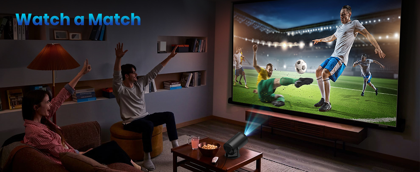 Портативний проєктор Mini Beamer: 1080P, 4K, Android, iOS, WiFi, Bluetooth, 180°