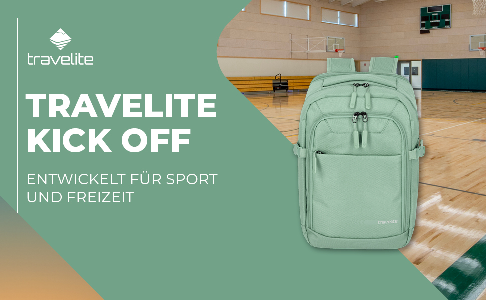 Рюкзак для ручної поклажі Travelite KICK OFF, 20-23 л, 40x25x20-23 см, шавлієвий
