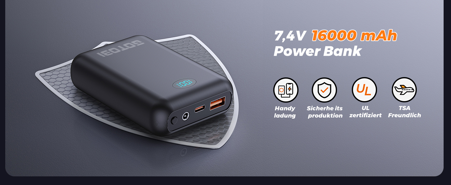 Чоловіча зігріваюча жилетка з Powerbank 16000mAh 7.4V, 9 зон підігріву та 3 режимами температури для активного відпочинку та їзди на велосипеді, чорна, розмір L