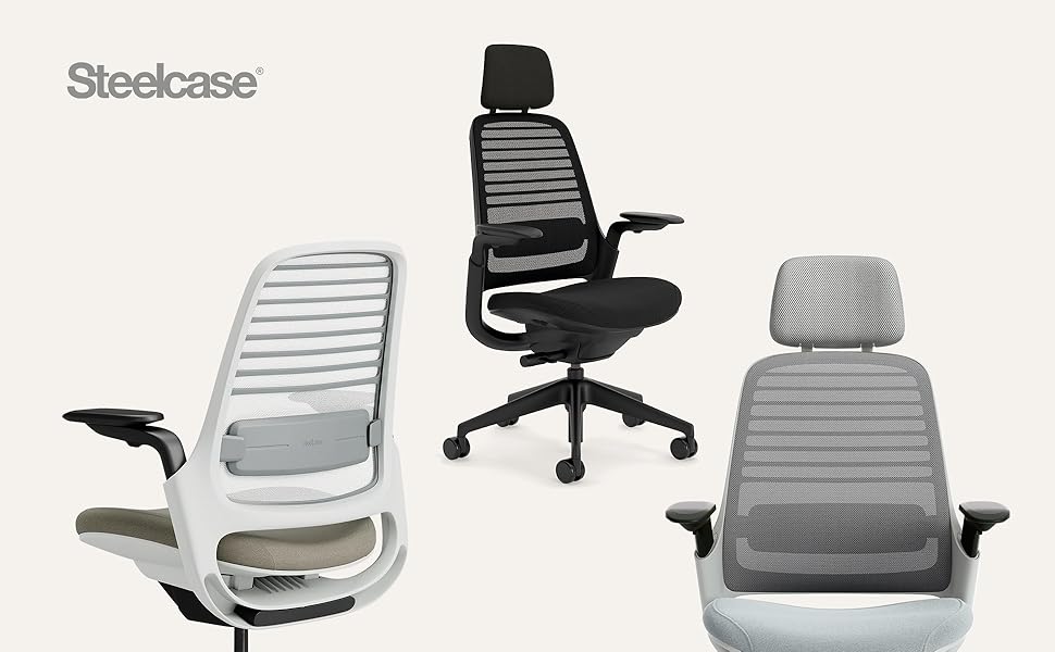 Офісний стілець Steelcase Series 1 з підтримкою спини LiveBack та 4D-підлокітниками, 66 x 64 x 92 см