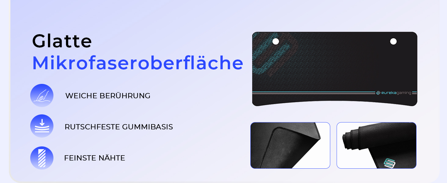 Ігровий стіл EUREKA ERGONOMIC 152x70 см - великий комп'ютерний стіл для геймерів з підставкою для навушників та тримачем для напоїв, чорний