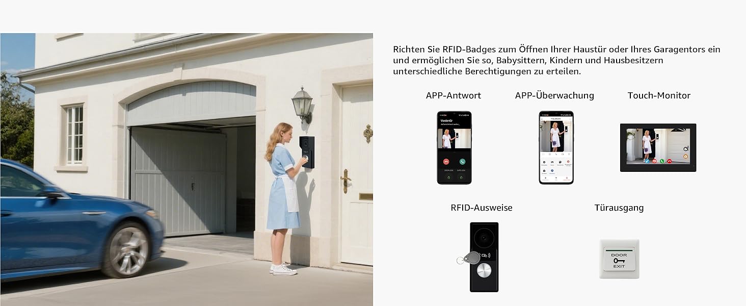 Відеодомофон WiFi з камерою та монітором 7