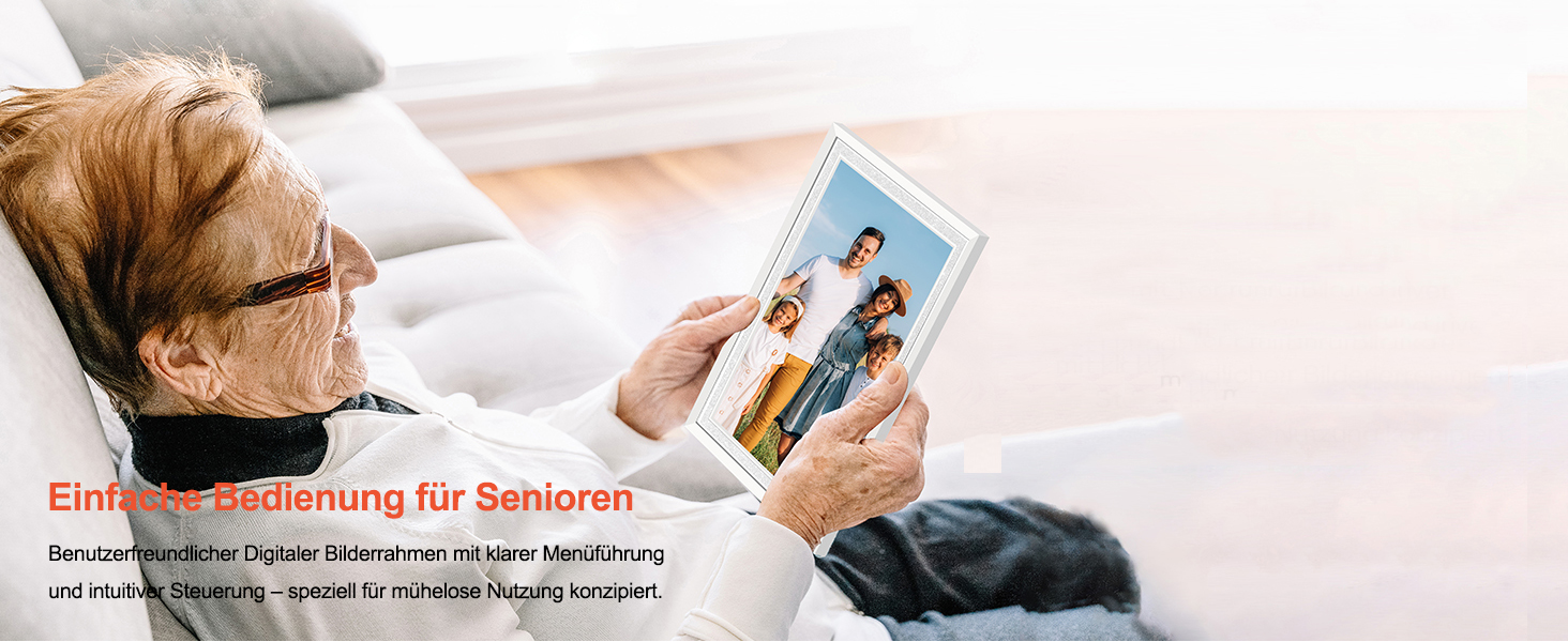 Frameo: Цифровий фоторамка 10.1 дюйма, HD 1280*800 IPS, сенсорний екран, 32GB, автоповорот, Frameo App