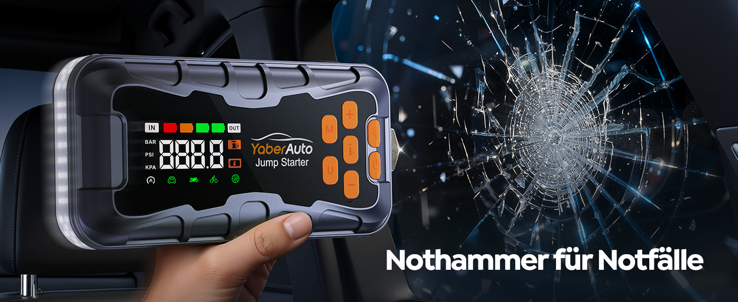 Powerbank 16 в 1 з компресором 160PSI, 27000mAh для авто: старт, світло, інструменти