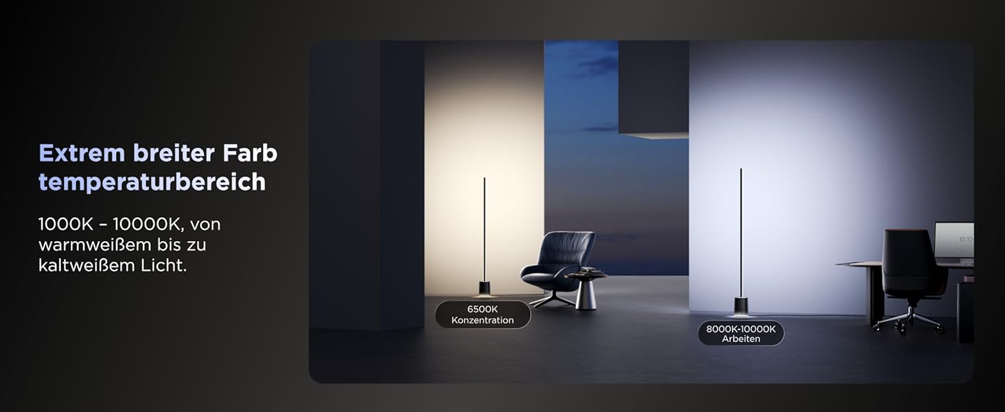Розумна торшерна лампа Govee Stehlampe 3 з технологією LuminBlend+, RGBWWIC, яскравість 2100лм