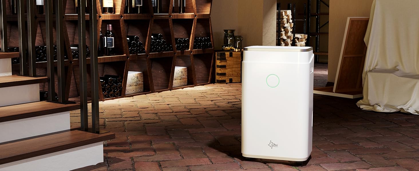 SUNTEC DryFix 20 – Електричний осушувач повітря для дому до 63 м² (20 л/день) 3-в-1: осушувач, очищувач повітря, сушарка для білизни