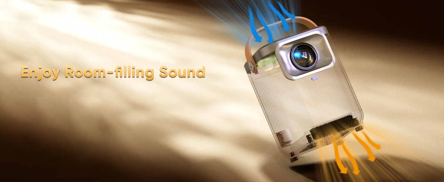 Міні проєктор Beamer Bluetooth Full HD 1080P для кіно та ігор, портативний, сумісний з iOS, Android, Windows, TV Stick, HDMI, Smartphone, ігровими консолями, USB, з пультом ДУ