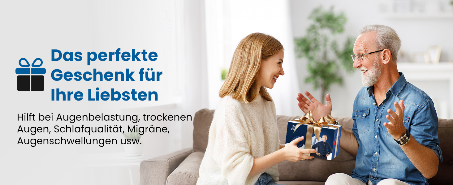 Масажер для очей BOB AND BRAD EyeOasis 3 Elite з підігрівом та охолодженням, маска для очей при мігрені, сухість очей, зняття стресу, покращення сну, подарунок для жінок та чоловіків