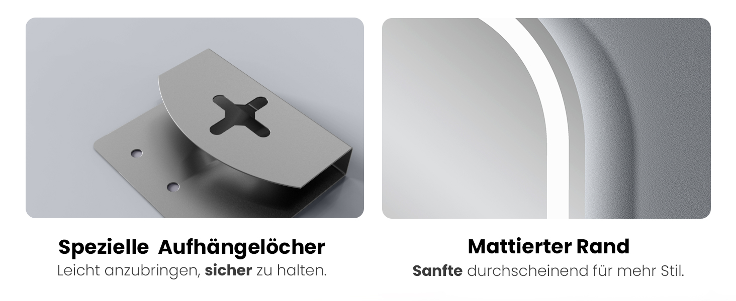 Дзеркало для ванної кімнати EMKE з підсвічуванням 50x90 см, овальне, з сенсорним перемикачем, 3 кольори світла, регулювання яскравості, антизапарник, функція пам'яті, автоматичне вимкнення через 3 години