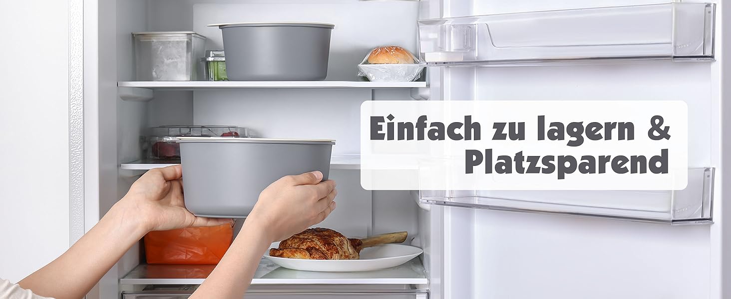 Набір каструль SENSARTE з керамічним покриттям (17 предметів), антипригарне, для всіх плит, безпечне, сумісне з посудомийною машиною та духовкою