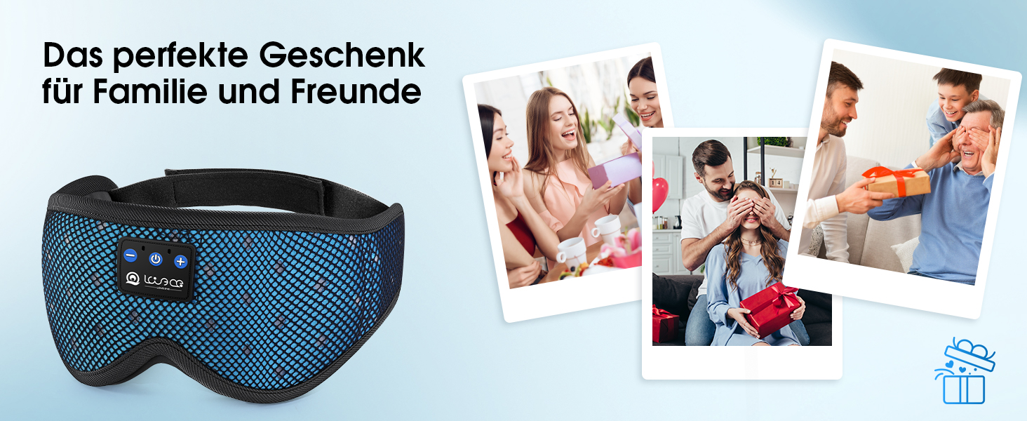 Маска для сну LOVE EYE 3D, для тих, хто спить на боці, чоловіча та жіноча, дихаюча, блокує світло (Блакитна)