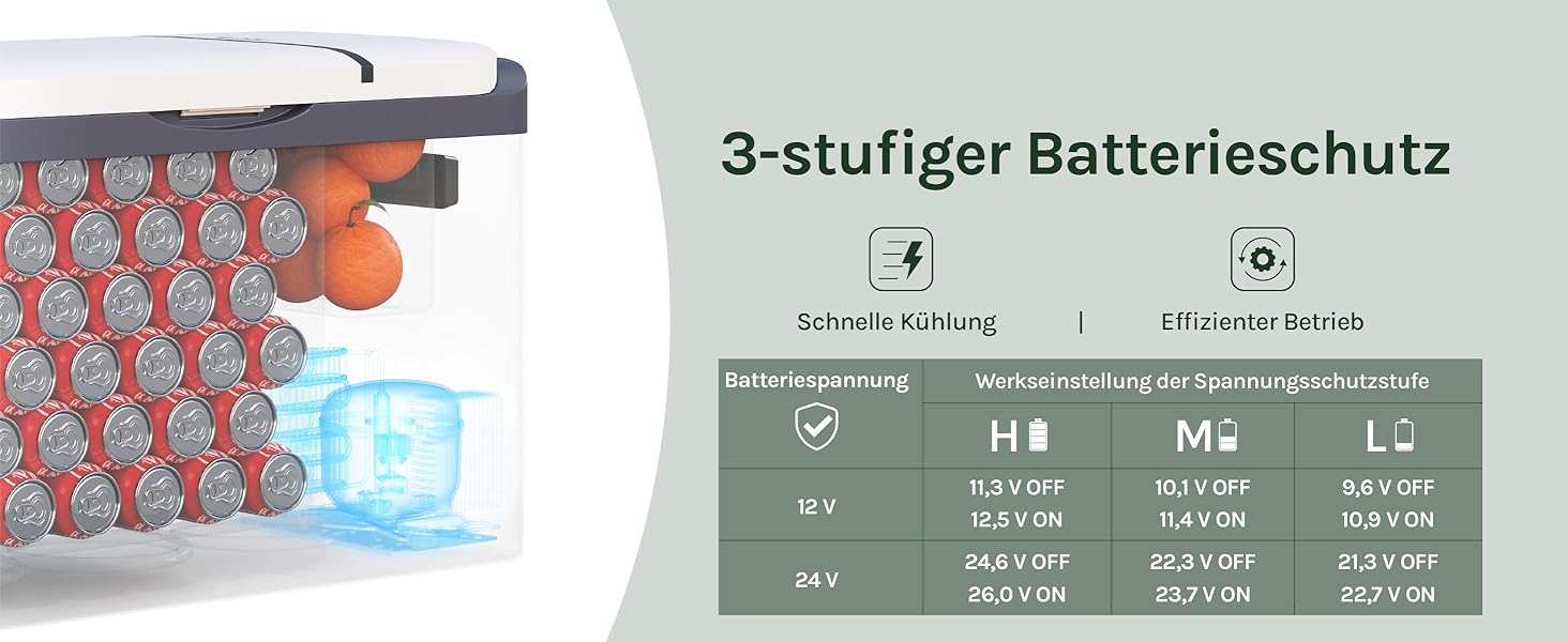 Автомобільний холодильник WOLTU 30л, електричний 12/230V, двозонний, для авто, пляжу, пікніка - білий + адаптер