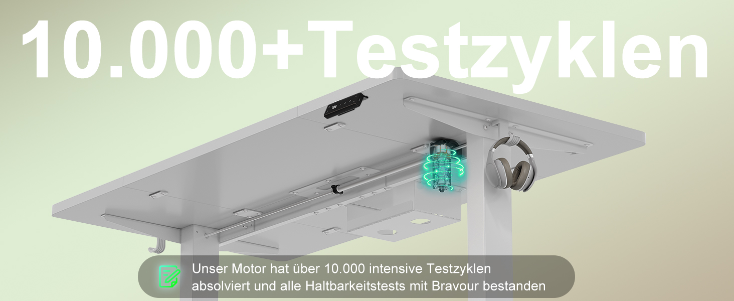 Електричний стіл Devoko 200x80 см з USB-C, білий. Регулювання висоти, комп'ютерний стіл з органайзером для кабелів