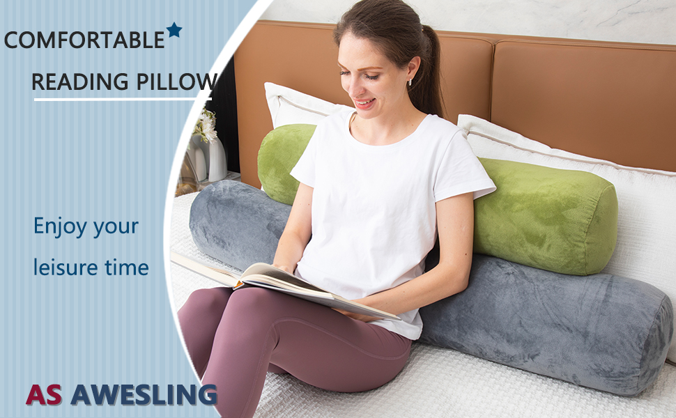 Подушка для сну на весь тіло AS AWESLING з ефектом пам'яті (Memory Foam), 90 x 20 см, бордова, з чохлом — для дорослих та тих, хто спить на боці