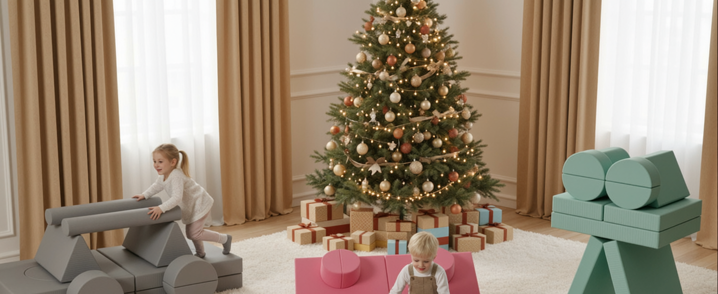 Дитяче ігрове диван-крісло, 15-ти частинний модульний диванчик для дітей, з сертифікатом Oeko-Tex 100, з м'якого велюру (блакитний)