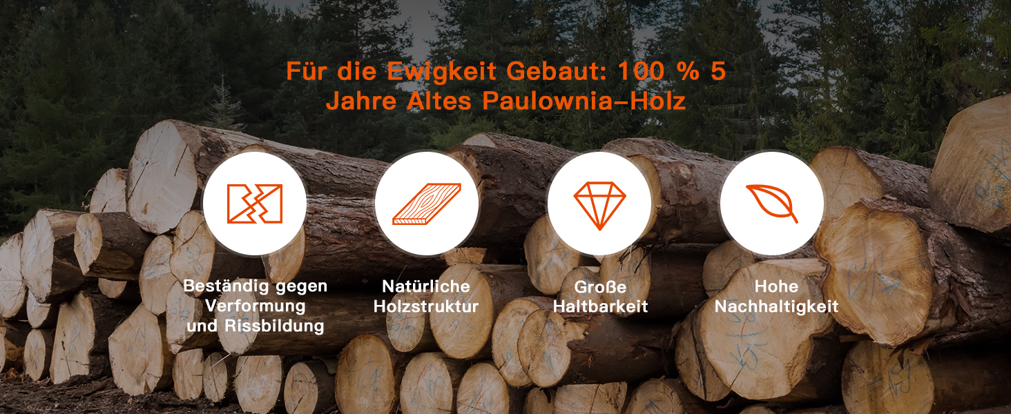 Полиця настінна Pipishell Wandregal Holz 40 см, набір 4 шт., дерево Paulownia, плаваюча полиця для кухні, ванної, спальні, офісу (світло-коричнева)