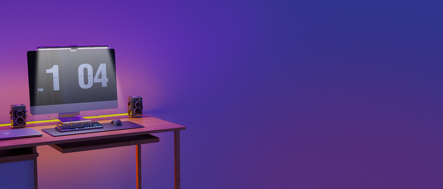 LED лампа для монітора з USB, сенсорне керування, захист від синього світла, регулювання яскравості та кольорової температури