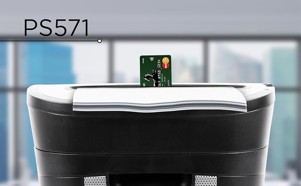 Шредер Duronic PS571 для документів, кредитних карт та CD, 15 аркушів, P4, 22 л
