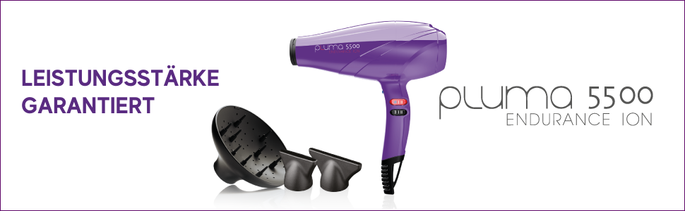GA.MA Italy Pluma 5500 Endurance Ion Hairdryer - професійний фен з іонізацією, 2400 Вт, фіолетовий