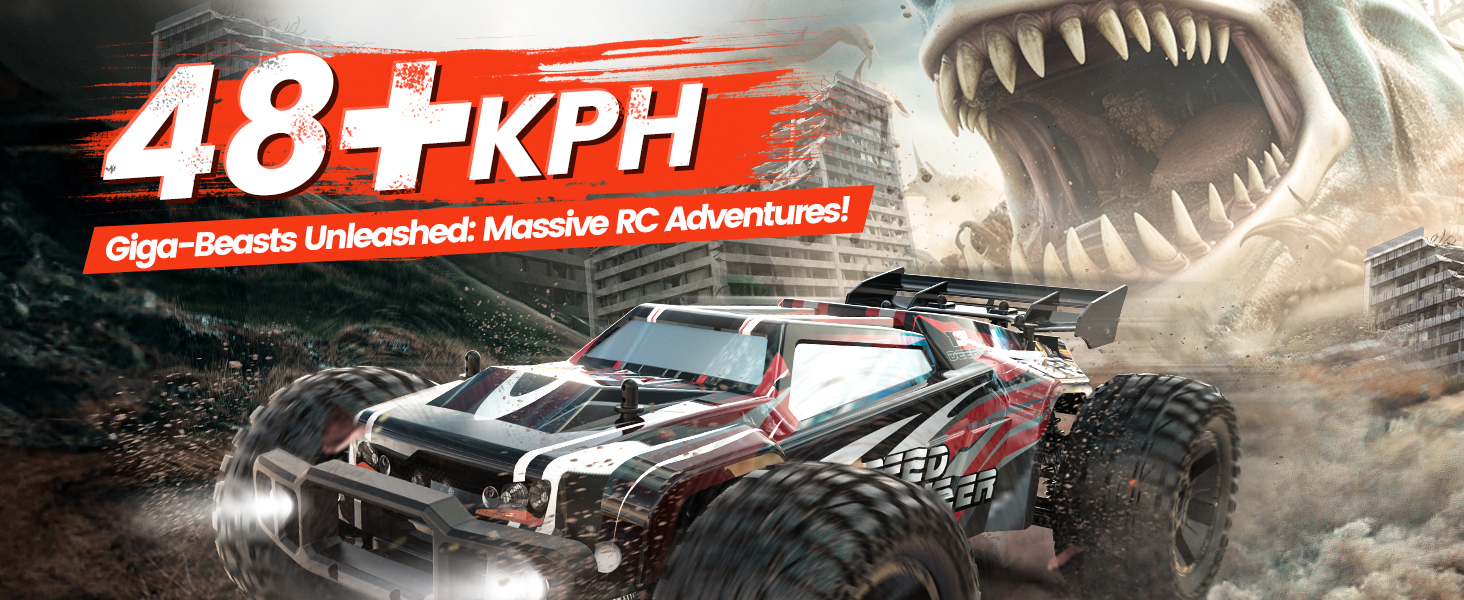 Радіокерований позашляховик DEERC 9206E 1:10 4WD, 48 км/год, 2 акумулятори, для дітей та дорослих