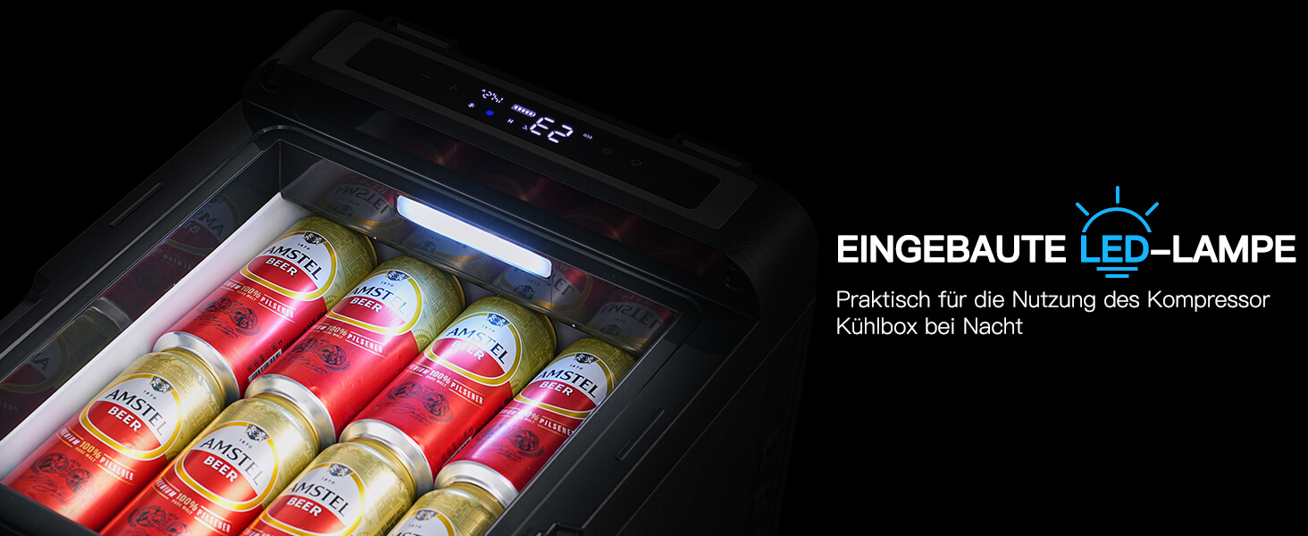 Автомобільний компресорний холодильник AAOBOSI 58L (-20°C/+20°C) з USB, 12/24V/230V для авто, вантажівок, човнів, кемпінгу та риболовлі, чорний