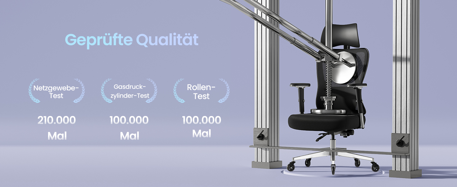 Офісний стіл SONGMICS: ергономічне крісло з регульованою поперековою підтримкою, підголівником та підлокітниками, до 150 кг, чорний OBN067BH01