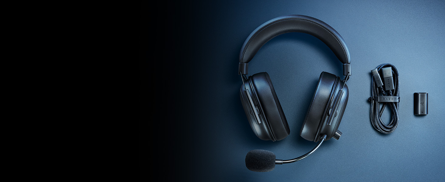 Razer BlackShark V2 HyperSpeed: Бездротові ігрові навушники для ПК (280г, мікрофон HyperClear, драйвер TriForce Titanium 50 мм, Bluetooth, чорний)