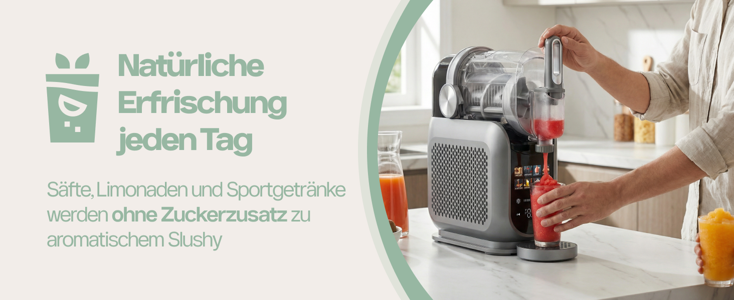 Машина для морозива 4Swiss самоохолоджувана з компресором для дому: приготування морозива, смузі, сляшу, граніти, йогурту - SM026