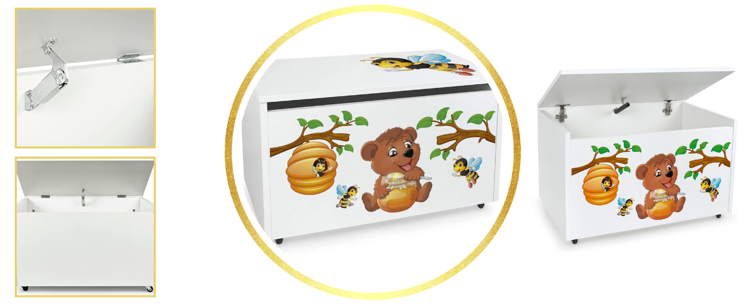 Дерев'яне ліжко Leomark Lovely Unicorn для дітей з матрацом, бортиками та ламелями, 70/140 см, з УФ-друком