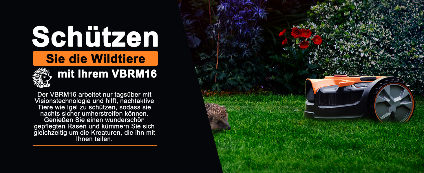 Робот-газонокосарка LawnMaster VBRM16 OcuMow для газонів до 100 м², самохідний, бездротовий, акумуляторний 24В 4.0Ah Li-Ion