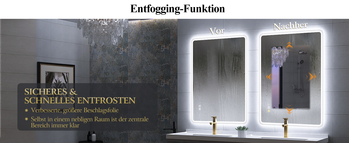 Дзеркало для ванної кімнати S'bagno з підсвічуванням 80x60 см, Bluetooth, 5x лупа, протитуманне покриття, 3 кольори, регулювання яскравості, пам'ять налаштувань, загартоване скло, IP44 вологостійкість, горизонтальне/вертикальне встановлення