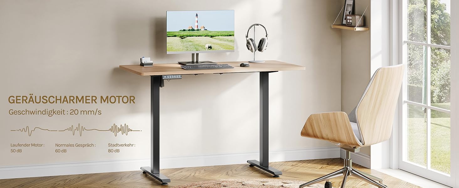 Підставка для столу WOLTU, електрична, регульована висота та ширина, 4 пам'яті, USB-порт, чорна