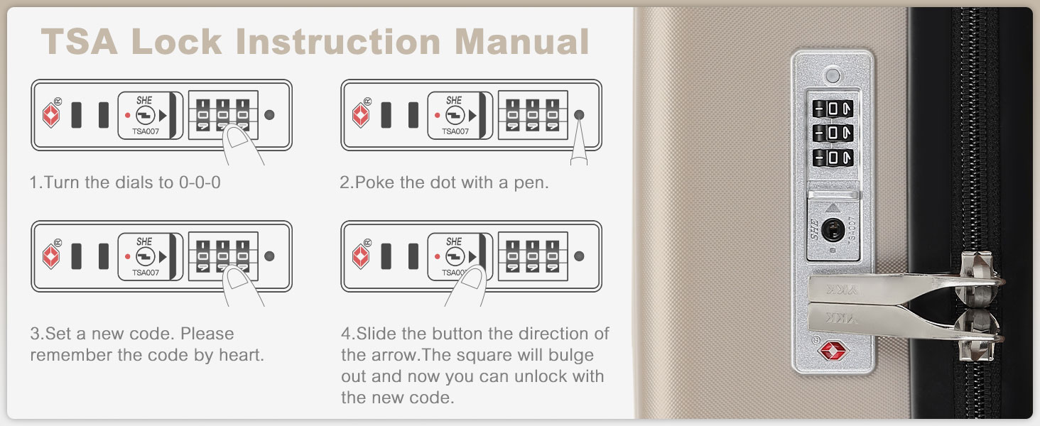 Набір валіз KONO 3 шт. (M-L-XL) з ABS+PC, розширювані, з TSA-замком та 4 колесами, золотий