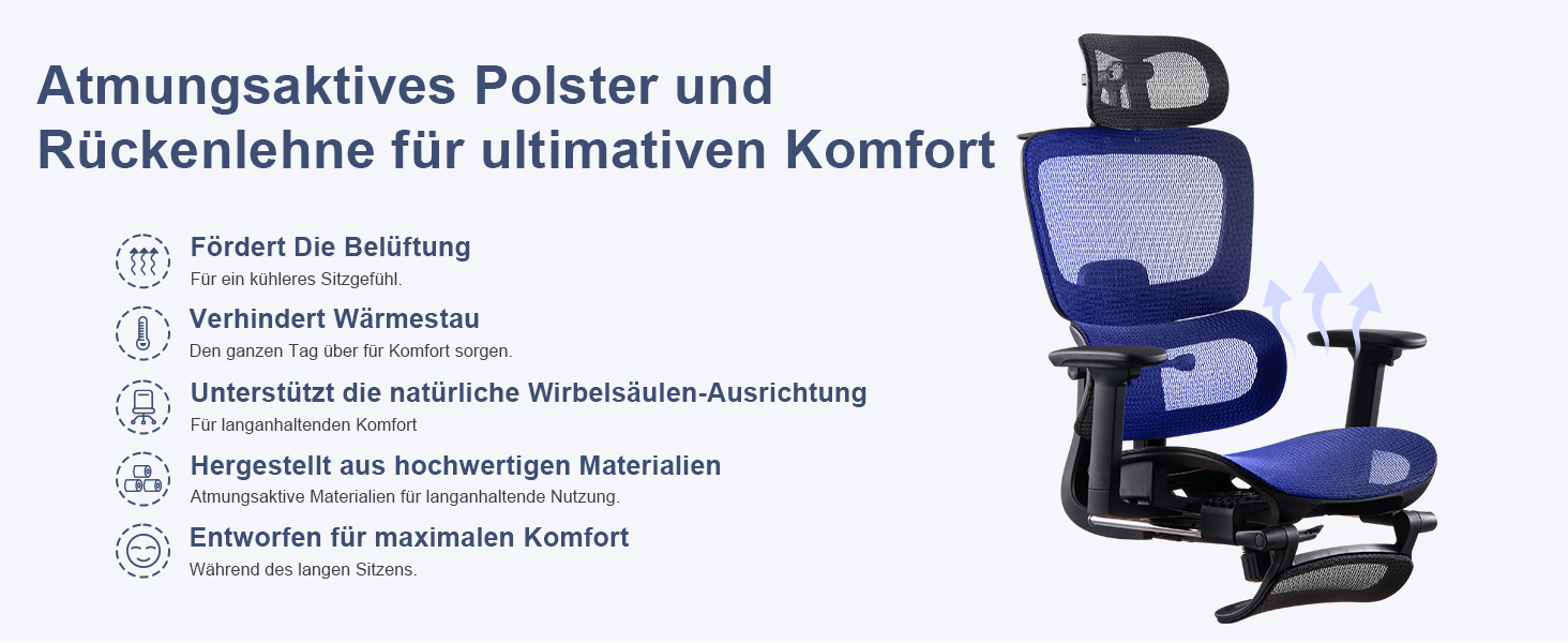 Ергономічне крісло для офісу з підніжкою та подушкою для шиї, 5-рівневе регулювання спинки, 2D підтримка попереку, 3D підлокітники/підголівник, функція нахилу 145°, сітчасте сидіння, гумові колеса, чорний колір, Pro
