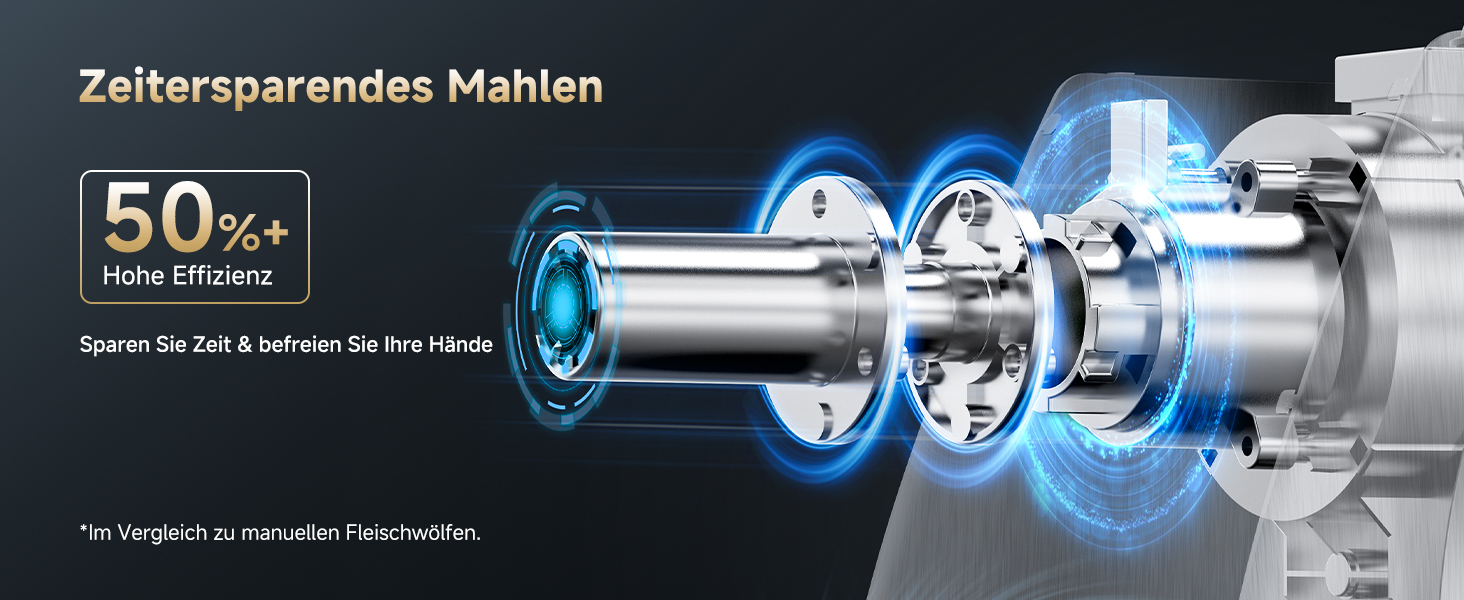 М'ясорубка електрична AAOBOSI 3-в-1, 2800 Вт, нержавіюча сталь: з насадками для ковбас та кубебе, 2 ножі, 3 решітки для дому