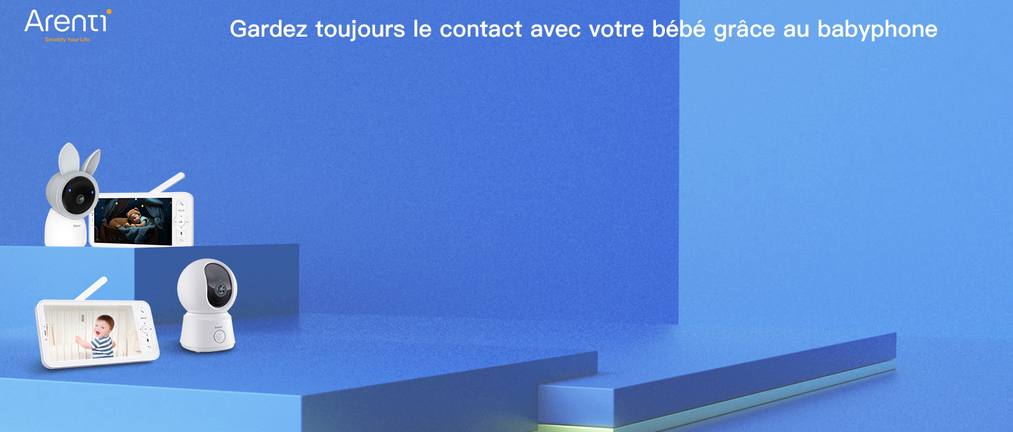 Радіоняня ARENTI з 2 камерами та додатком 2K/3MP, 5