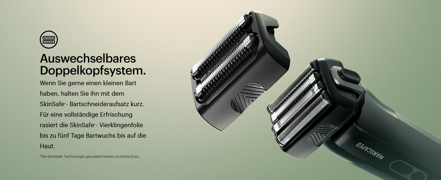 Електричний чоловічий триммер та бритва MANSCAPED® The Chairman™ PRO з SkinSafe® насадками та тримером для тіла