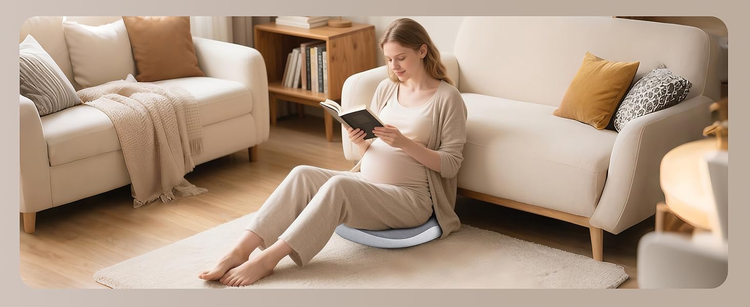 Ортопедична подушка-кільце з ефектом пам'яті Memory Foam для копчика та копчик-підтримки, пом'якшення болю при геморої, ішіасі, вагітності та післяопераційному відновленні (сіра)