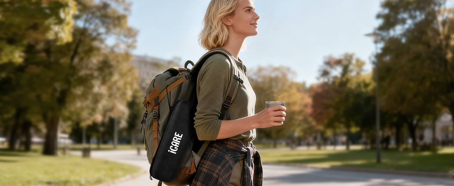 Портативна кавомашина ICARE з акумулятором, 2-в-1 для капсул NS та меленої кави, самонагріваюча, USB-C, індикатор заряду, для кемпінгу, подорожей та в дорогу (Чорний)