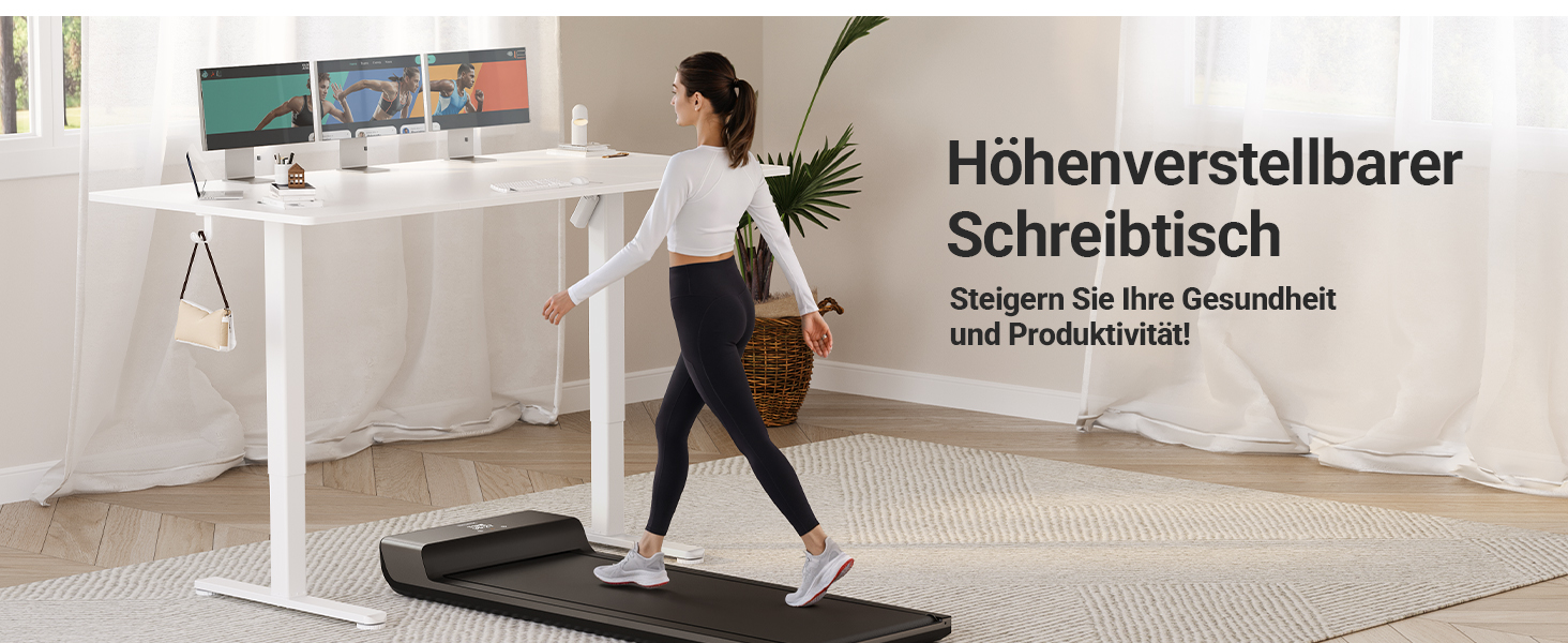 Регульований стіл Claiks 120x60 см: електричний, з пам'яттю, з гачками | Стіл для стоячи та сидячи