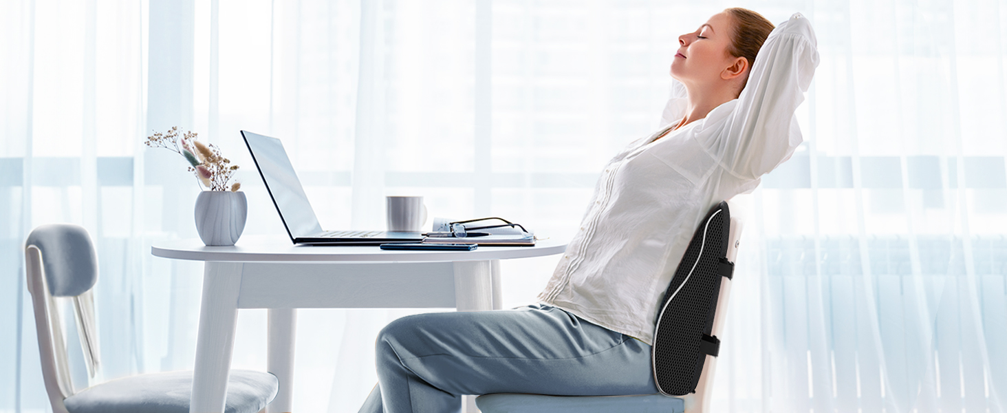 Подушка для попереку AUVON для автомобіля та офісного крісла, підтримка поперекового відділу, покращення постави, піна з пам'яті