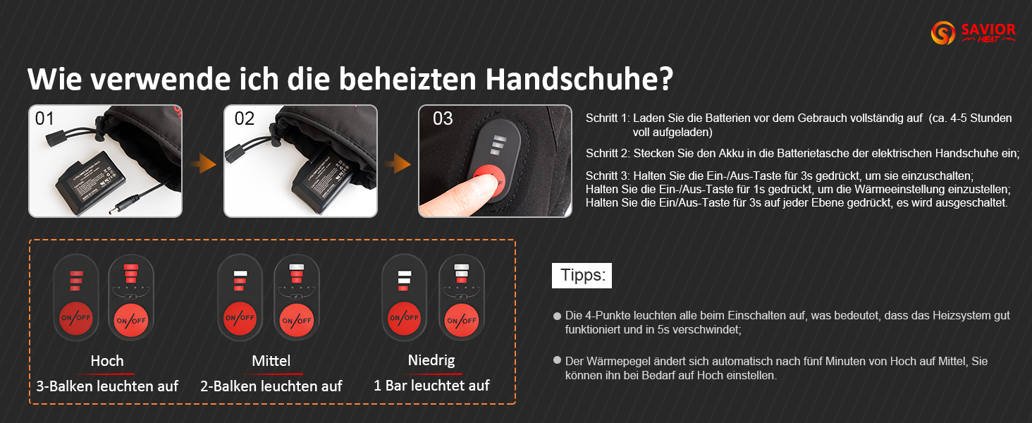 Обогревні рукавиці SAVIOR HEAT для чоловіків та жінок, акумуляторні, для катання на лижах, сноуборді, мотоциклі, туризмі (XXL, чорний)