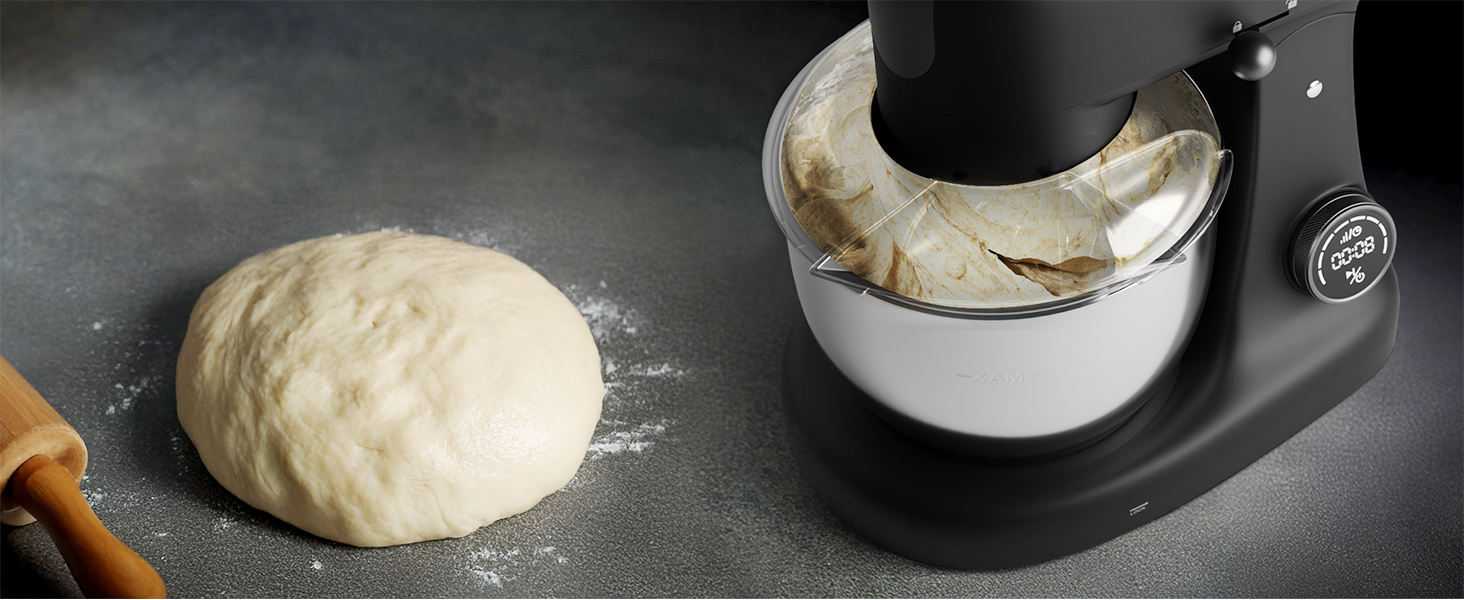 Кухонна машина MEDION MD12600: м'ясоподрібнювач, 4.6л чаша з нержавіючої сталі, тихий DC-двигун, 800 Вт, набір дисків для тертя, шинкування та нарізання, сенсорний дисплей, міксер, тістоміс