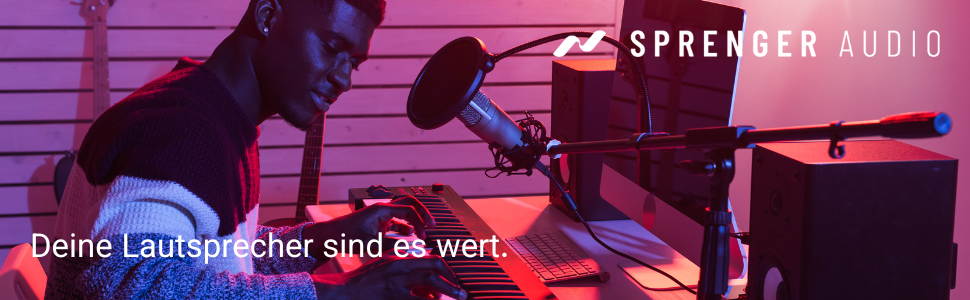 Стійкий підлоговий стенд Sprenger Audio для динаміків + звукопоглиначі, нахил ±20°, вантажопідйомність до 28 кг, для столу, студії, DJ-стілу